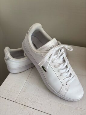 Lacoste white leather sneakers everyday casual size 8